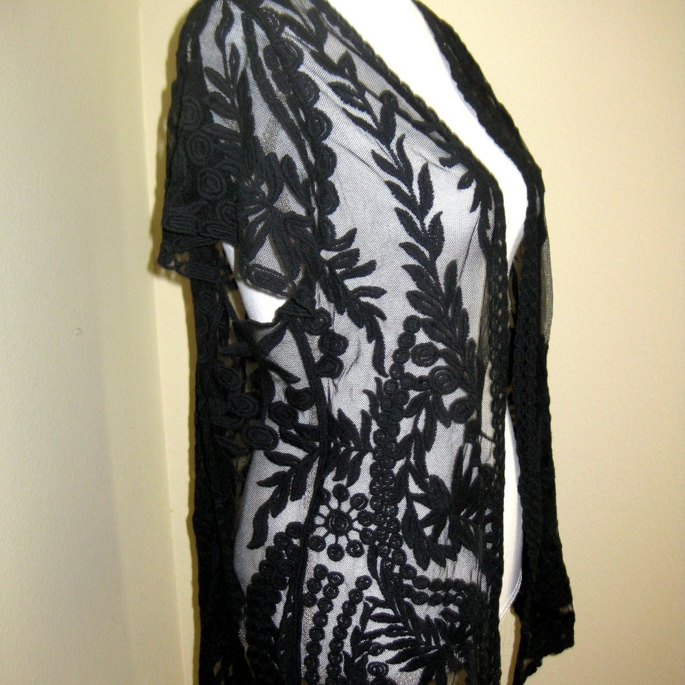 Ro & De Boho Cardigan Open Lace Top